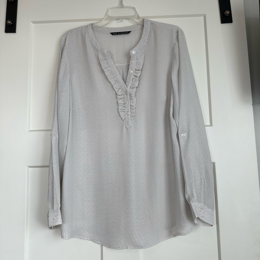 Women’s Long Sleeve Polka Dot Flowy Blouse